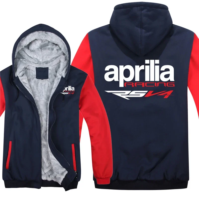 Aprilia Racing RSV4 Hoodie pria, Sweatshirt RSV4 wol hangat tebal musim dingin 2023