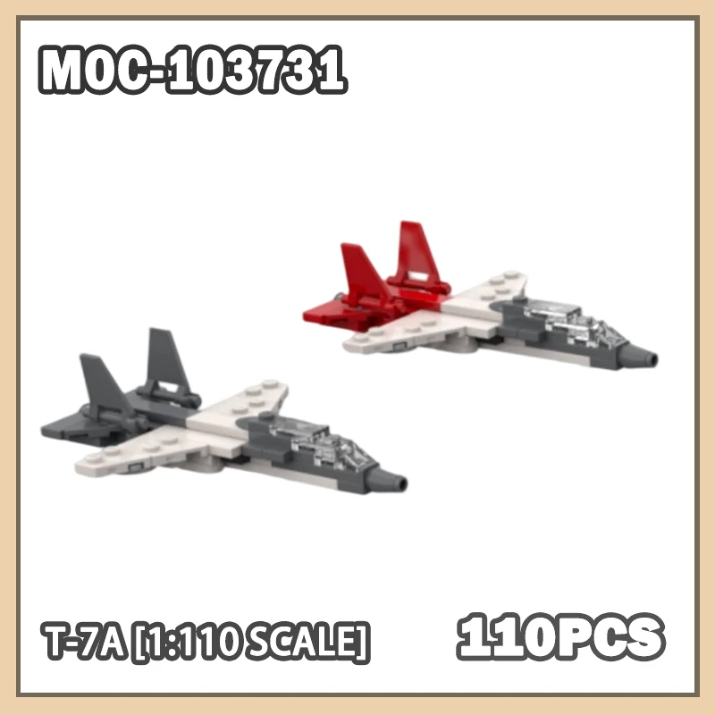 

MOC-103731 Mini Fighter Series T-7A [1:110 scale] Building Block Model Brick Small Particle Miniature Easy DIY KIDS Toys 110PCS