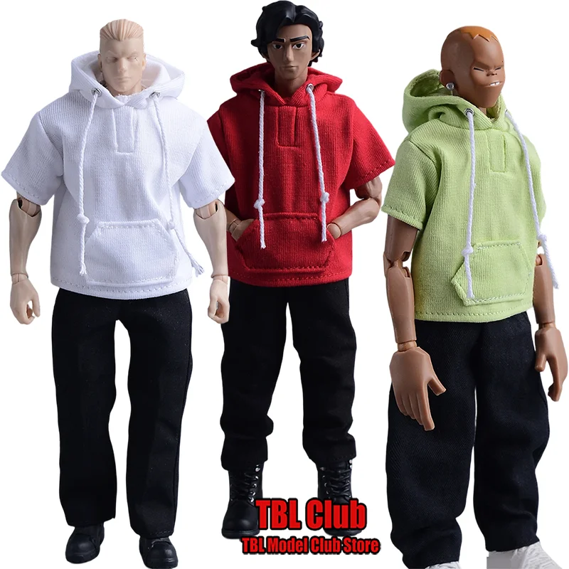 

1/12 Scale Youthful Vigor‌ Hooded Short Sleeved T-Shirt Male Clothes For C4A Asi3.0 notta romankey 6inch Action Figure Soldier