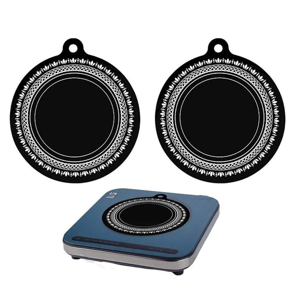 Black Induction Hob Protector Mat High Temperature Resistance Anti Slip Induction Cooker Pad Silicone Placemat Pot Mat Plate