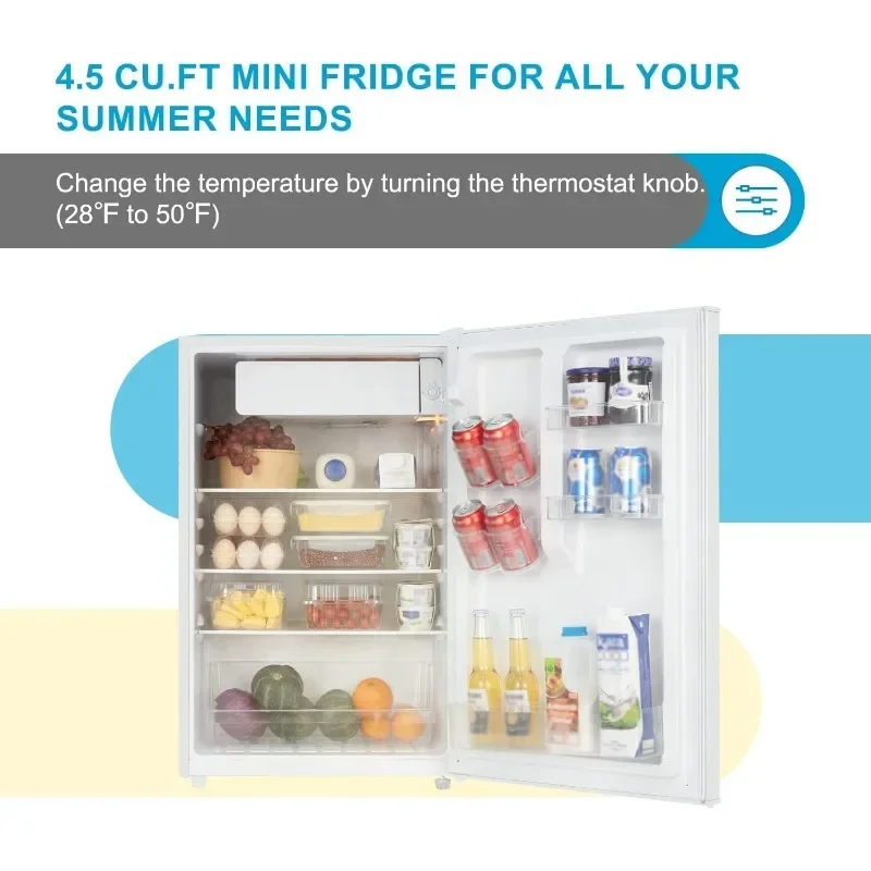 Small Refrigerator Compact  Mini with Freezer  Door Swing