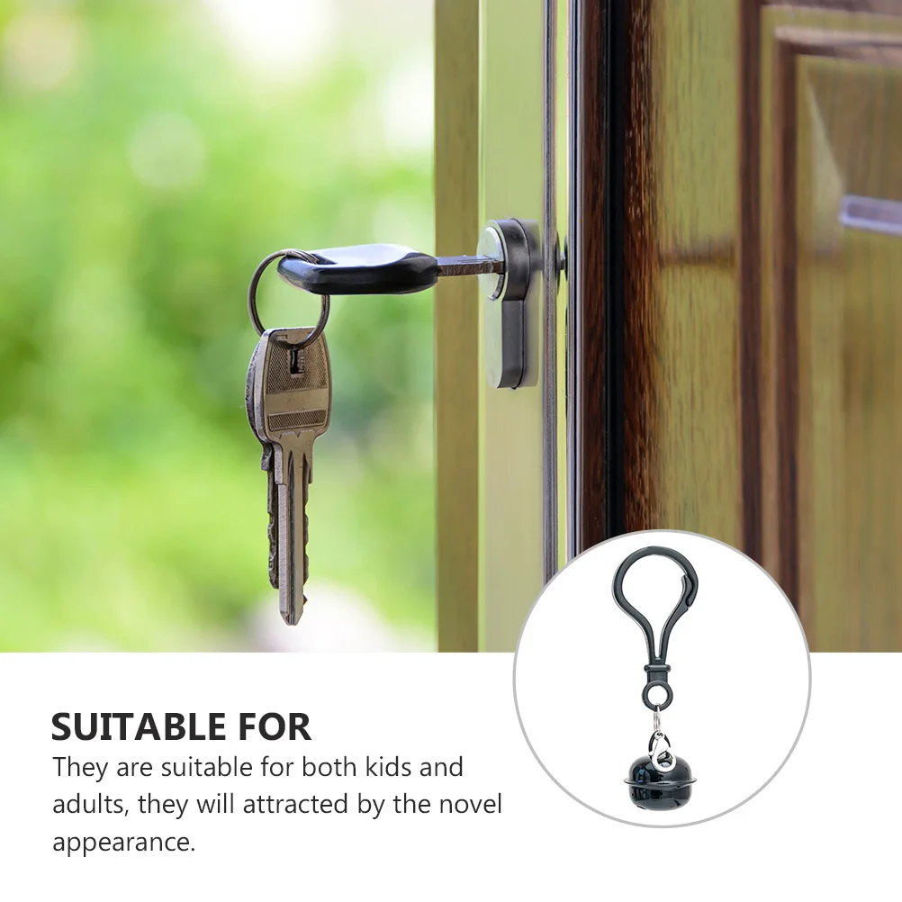 

24pcs Colorful Bell Keychains Lobster Clasp Design Smooth Edges Adults Diy Pendant Decor Bag Ornament Key Ring Accessories