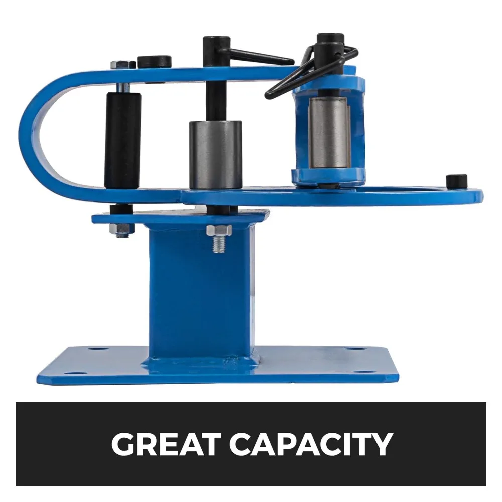 Pipe Bender YP-9 Manual Bench Steel Tube Bending Kit with 7Dies 1-3in Multifonction Compact Flat Bar Rod Brake Bends Tool