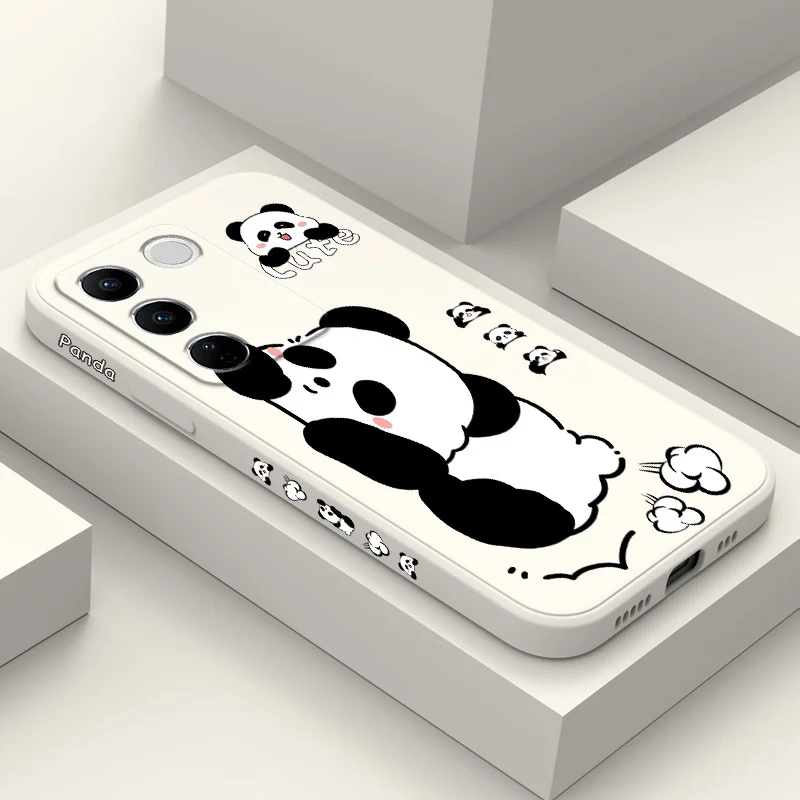 Sleeping Panda Phone Case For VIVO V30 V29 V29E V27 V27E V25 V25E V23 V23E V21 V20 Y20 Y12 Y21 Y22 Y50 Y35 Y76 Y36 Pro 4G 5G