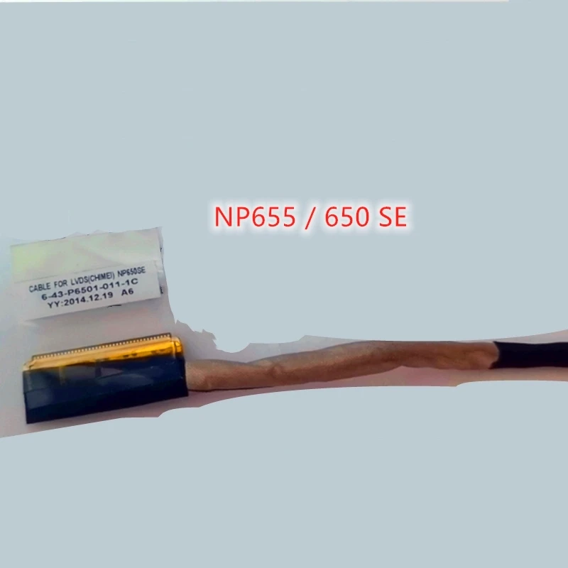 

New LCD CABLE FOR clevo LVDS(CHIMEI) NP655SE 6-43-P6501-012-1C 6-43-P6501-011-1C 40pin 4k upgrade screen cable