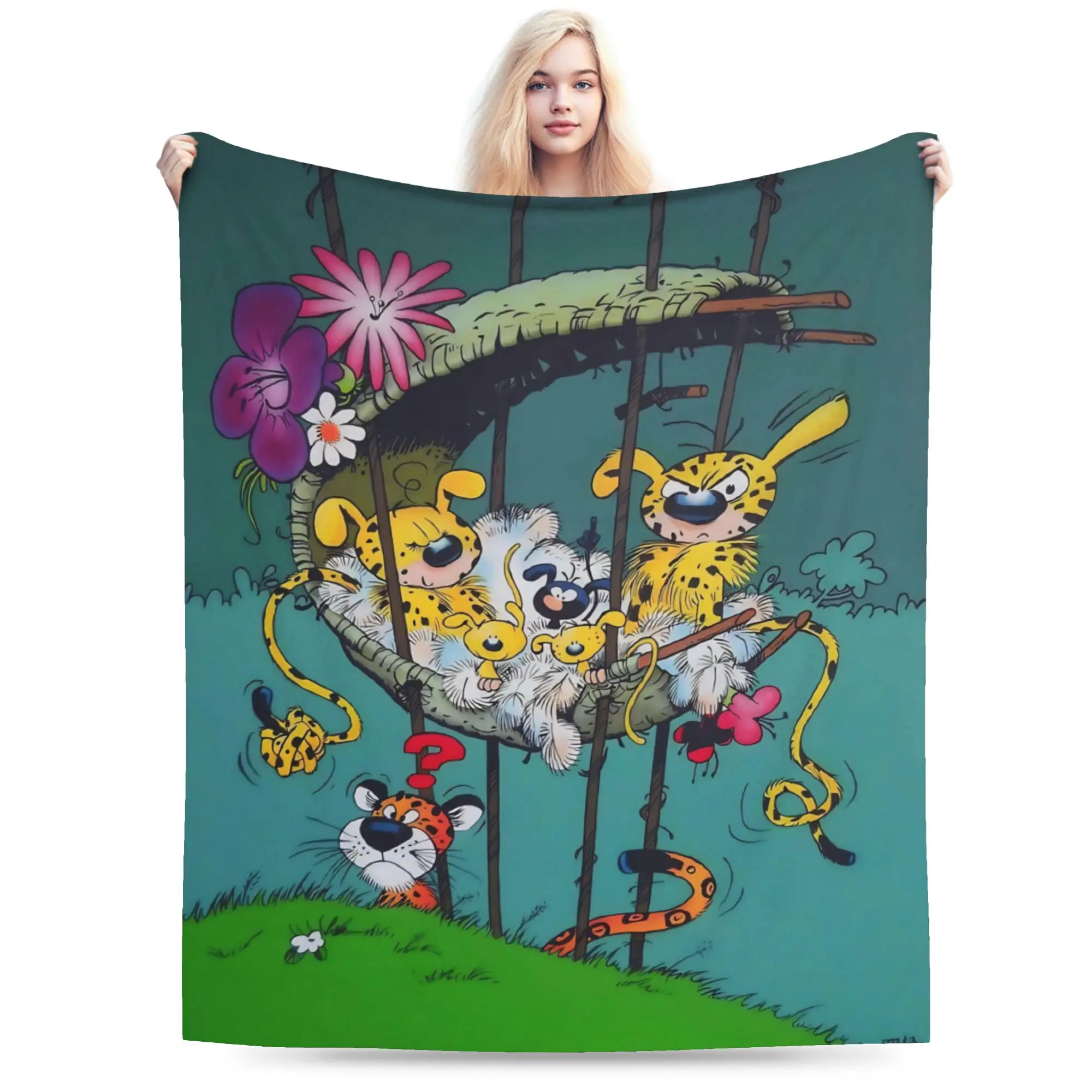 Marsupilamis Blanket Fleece  Comfortable Lightweight Thin Throw Blanket for Home Bedding Throws