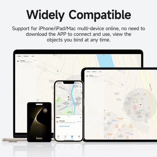 Imagen 2 del producto Tarjeta HOCO E92 GPS inteligente posicionamiento Global dispositivo inteligente antipérdida carga inalámbrica rastreador de animales para mascotas para Apple Find my