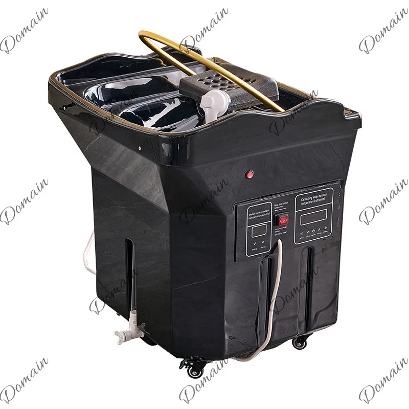 Beauty salon special head treatment instrument with fumigation water circulation water storage mobile shampoo basin