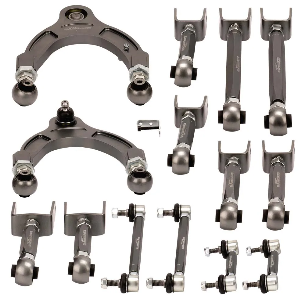 14x Adjustable Front & Rear Control Arms Toe Setback Arm for Tesla model 3 2017+