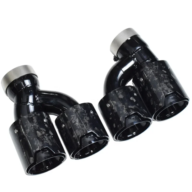 

Exhaust Pipe Forged Muffler Tip Exhaust Head Modification Quad Carbon Fiber for 5 Series Tailpipe 18-23 G30 G31 Exhaust Tip