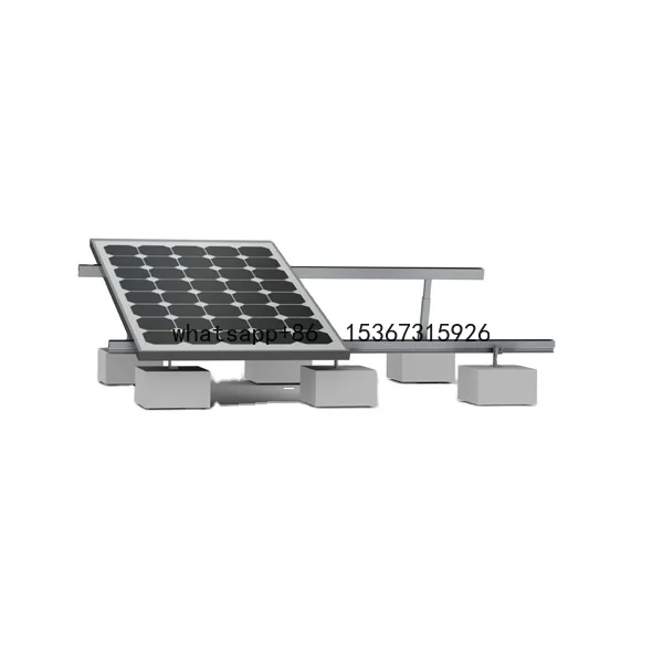 Solar Panel System Adjustable PV Bracket Solar Grounding Mount System Flat Roof Solar Frame Structure