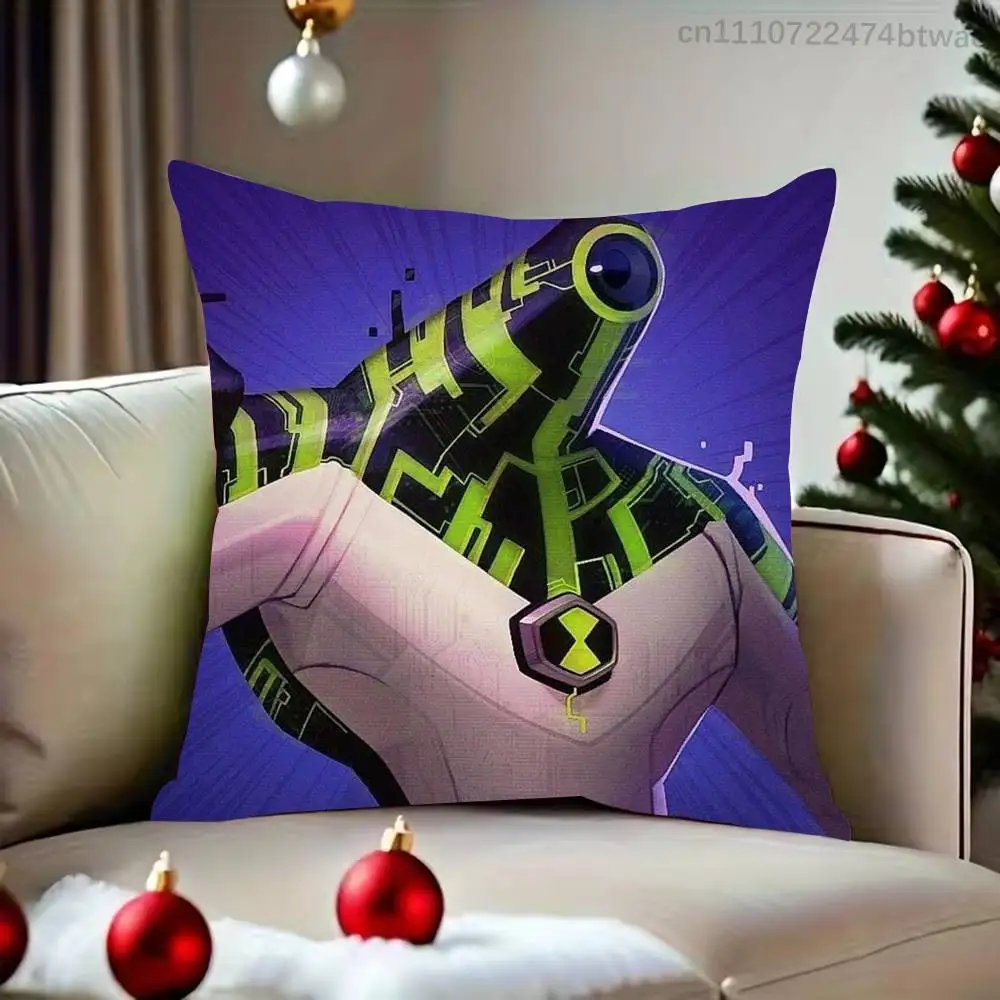 B-Ben10 Upgrade Pillow Case For Living Room Bedroom Hotel Pattern Printed Cushion Cover Decorations and Protector