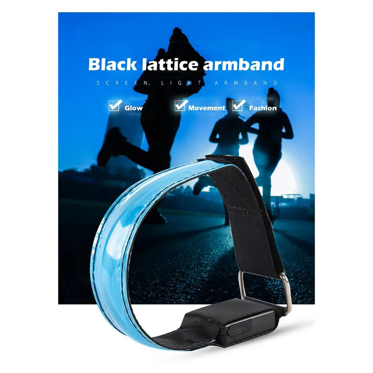 Glowing LED Wrist Strap Battery/Rechargeable Powered Night Running Light Green Pink Blue Orange White Yellow Light Slap Armband