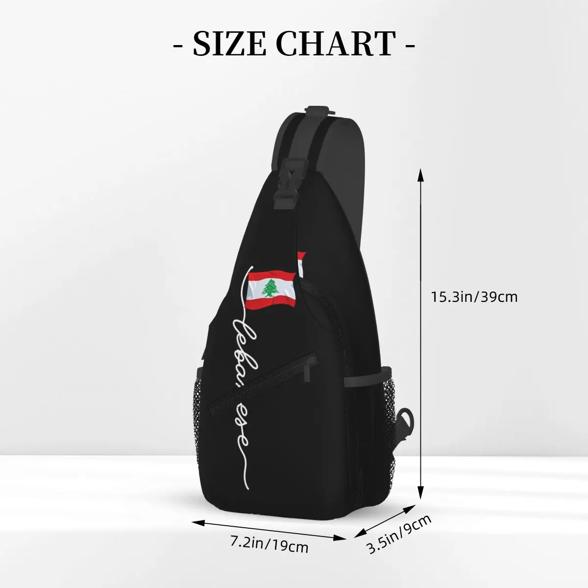 Lebanon Signature-Bolso cruzado para el pecho, bandolera de hombro, mochila de día para viajes, senderismo, ciclismo