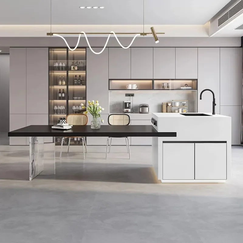 Light Luxury Cream Style Rock Slab Tea Table Dining Table for Western Kitchen Home Restaurant Nakajimadai Furniture