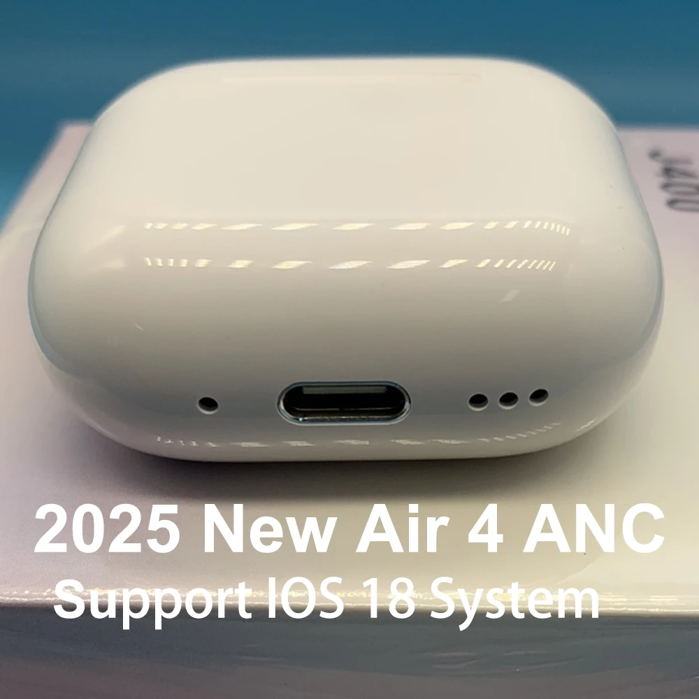 2025 Latest IOS18 Semi-In-Ear Wireless Bluetooth Headset Air4 ANC Active Noise Cancellation USB-C Port Super endurance