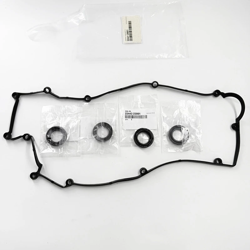 Brand New 1Set Valve Cover Gasket for Hyundai Accent and Kia Models 2244126801 2244323001 Black Parts