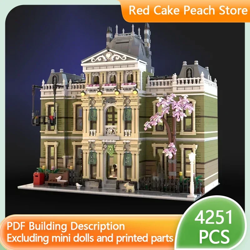 City Street View Model MOC Building Bricks Public Natural History Museum Modular Technology Gifts Holiday Assemble Toys Suit