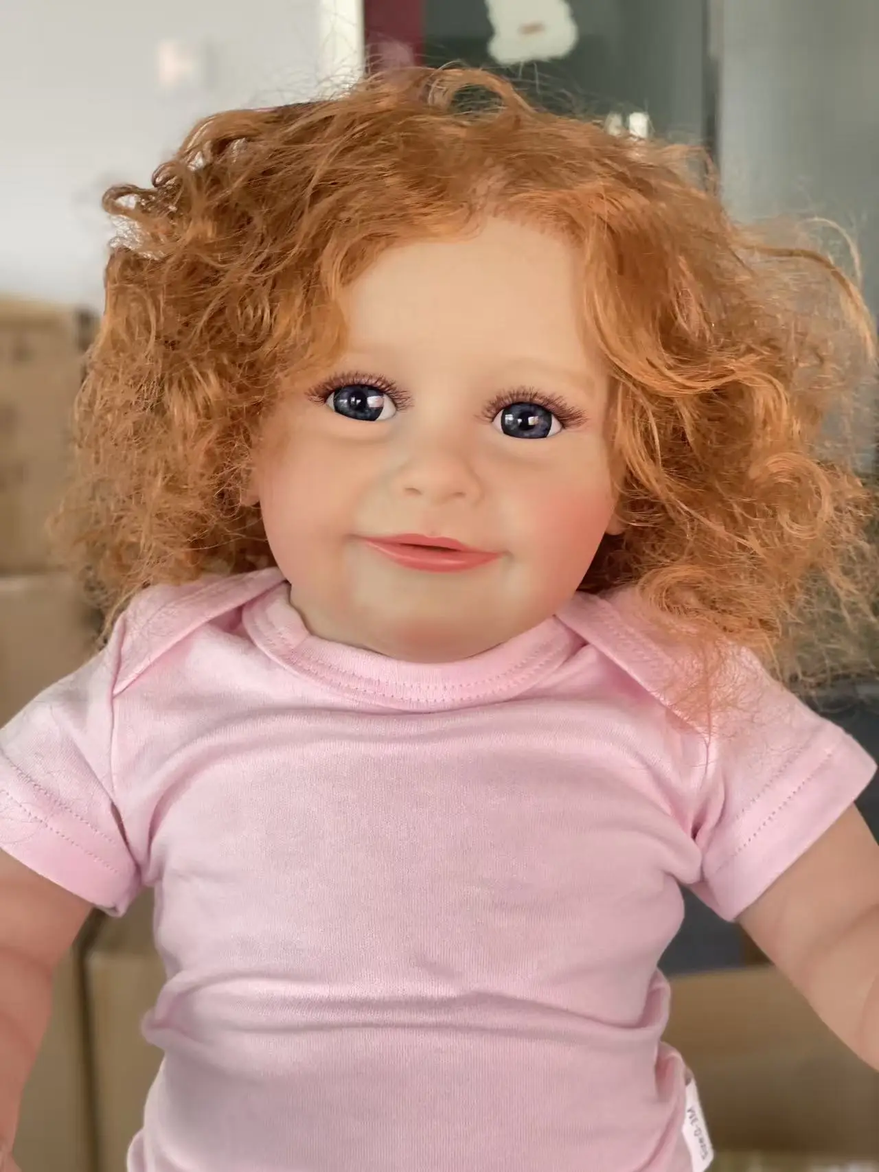 22 "zoe reborn criança boneca artesanal realista bebê recém-nascido menina pano macio corpo real olhando bonecas do bebê mesmo das fotos