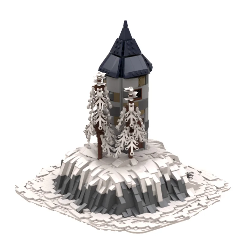 1539 ELEMENTÓW MOC Średniowieczna Fortel Model Budowlany Wykwintna Śnieżna Wieża Architektoniczna Klocki DIY Zabawki do Składania dla Dzieci Prezenty