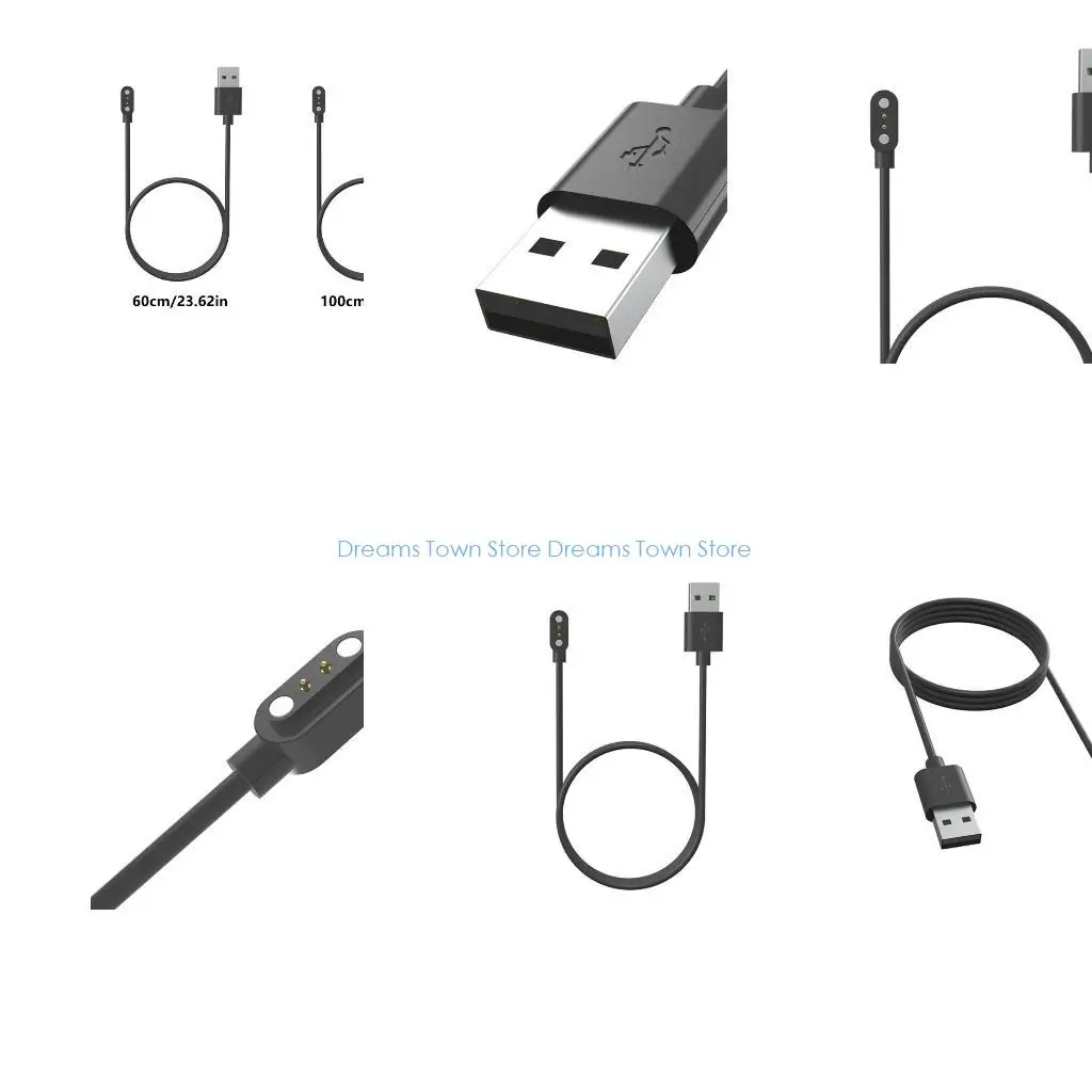 HX6A USB Magnetic Charging Cable  Watch Charger Cord Compatible for watch RS5 Two Points Charger Wire For Universal Use