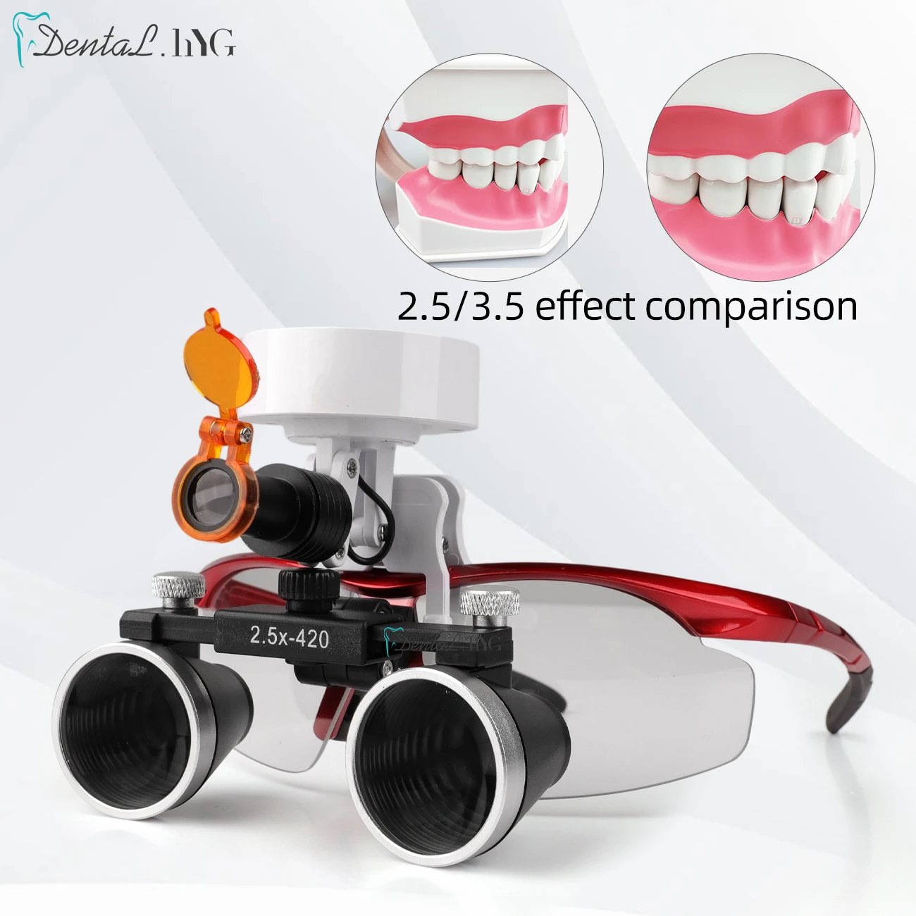 

2.5/3.5X Dental Loupes Dental Magnifier Surgery Medical Loupe Magnification Binocular Magnetic Light Dentistry Instrument