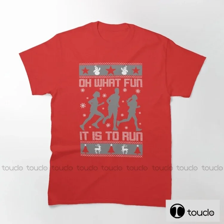 متعة جديدة لتشغيل عيد الميلاد القبيح رجل السيدات تي شيرت S-Xxl أحجام الذكور العلامة التجارية Teeshirt الرجال الصيف القطن تي شيرت