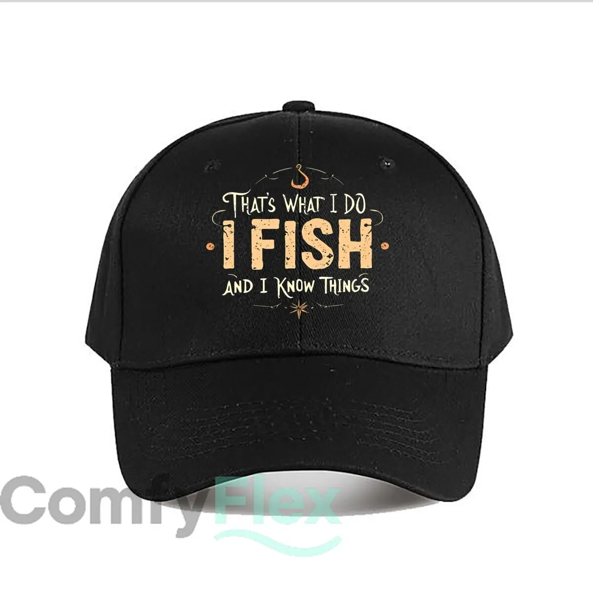 Vintage Fishing Baseball Cap I Fish & Know Things Baseball Cap Fashion Men Sunhat Women's Outdoor Sports Snapback Cap