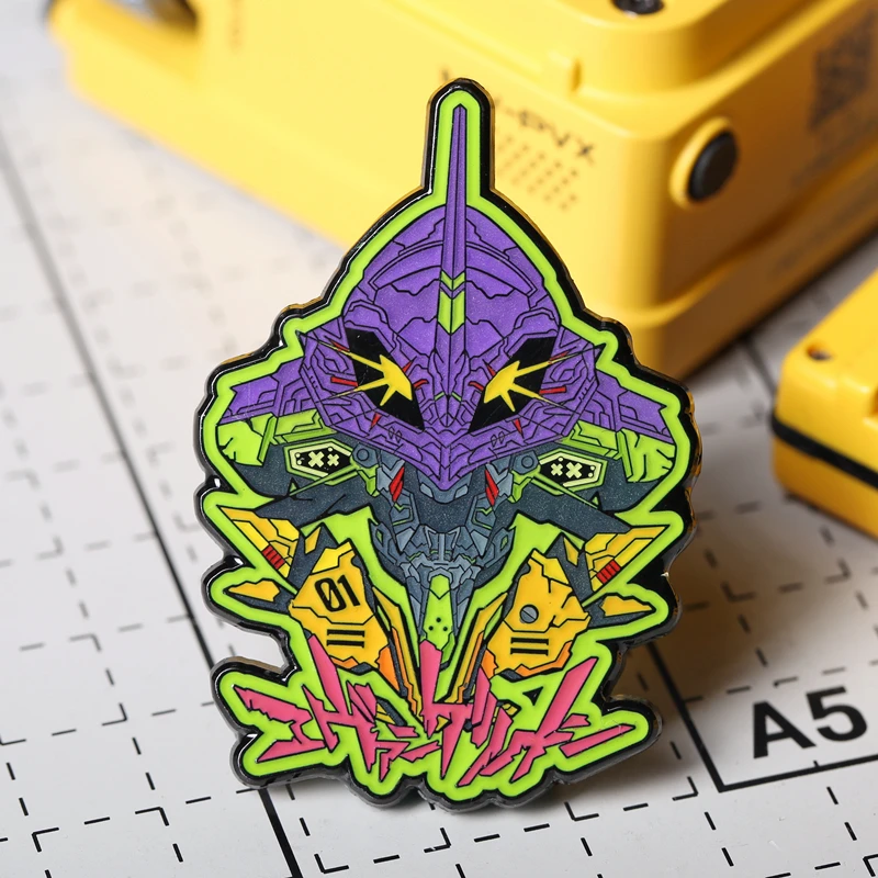 

Animation peripheral accessories pendant Neon Genesis Evangelion brooch Unit 1 EVA01 badge ins jewelry pin refrigerator magnet