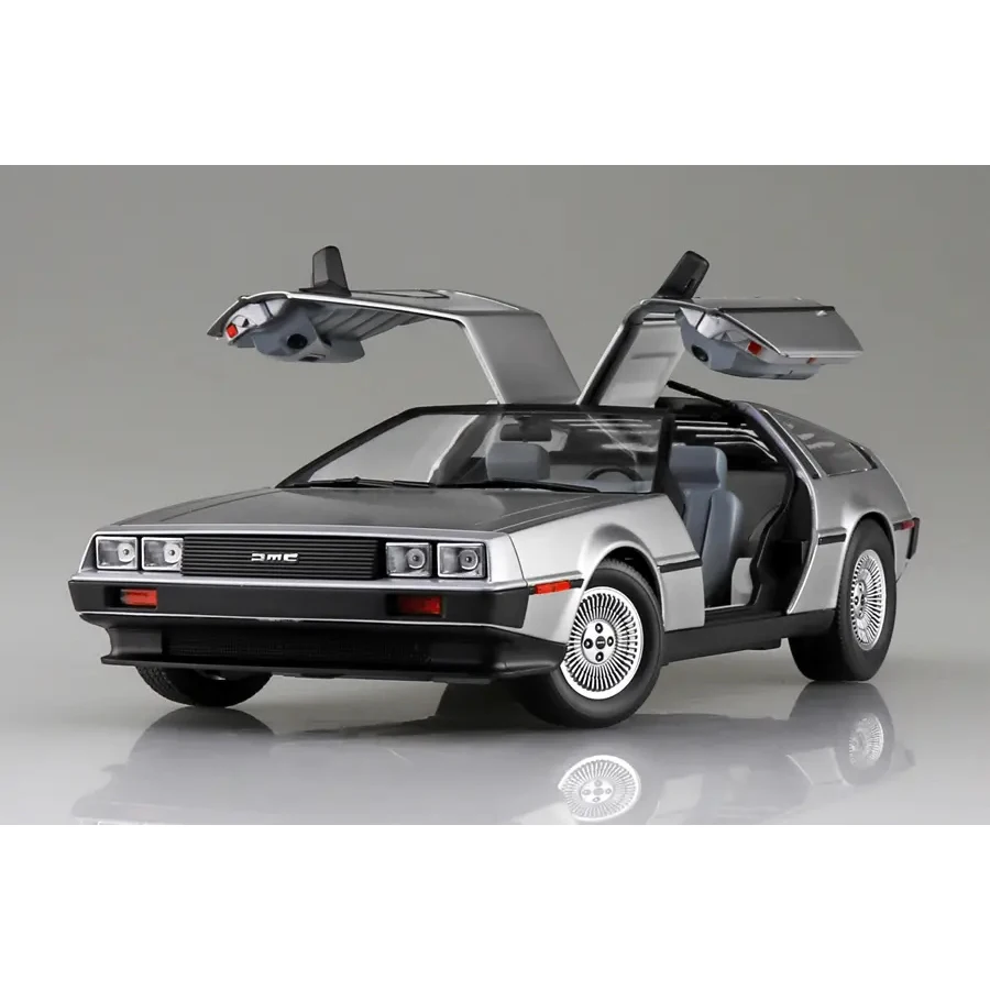 Aoshima-06435 Static ประกอบรถ 1/24 Back to the Future Time Machine Delorian DMC-12 รถชุด