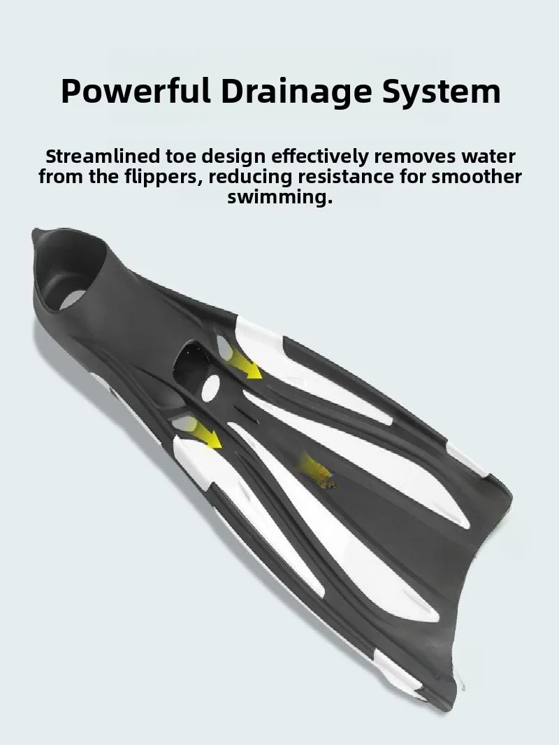 زعانف السباحة للكبار، معدات تدريب متينة على شكل بط، نموذج ذكر وأنثى، كثافة طبقة مزدوجة عالية الدفع #1