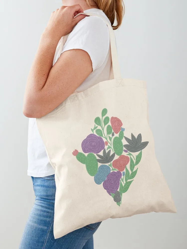 

Succulent, Cactus, and Flower Garden Tote Bag cloth bag woman Women's bag Handbags women shopper bags for women