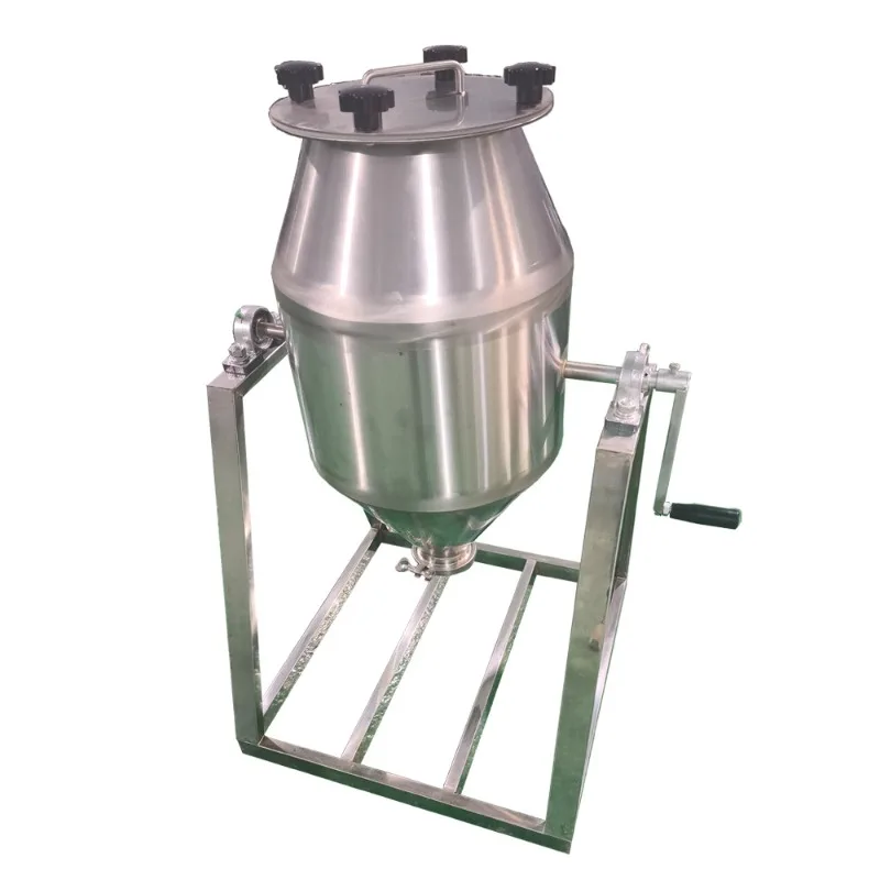 For Hand-cranked Stainless Steel Small Mixer, Mixing Tank, Seasoning Chemical Particle Mixer