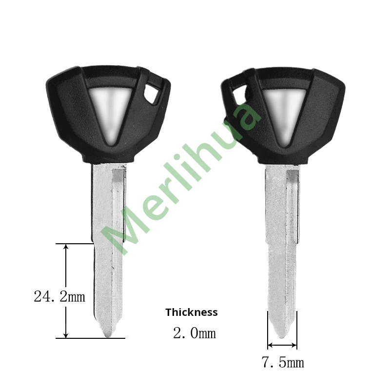 Kawasaki motorcycle key, suitable for: Kawasaki Ninja NINJA400 600 Z400 Z800 Z900 Z1000 motorcycle key embryo(Can install chips)