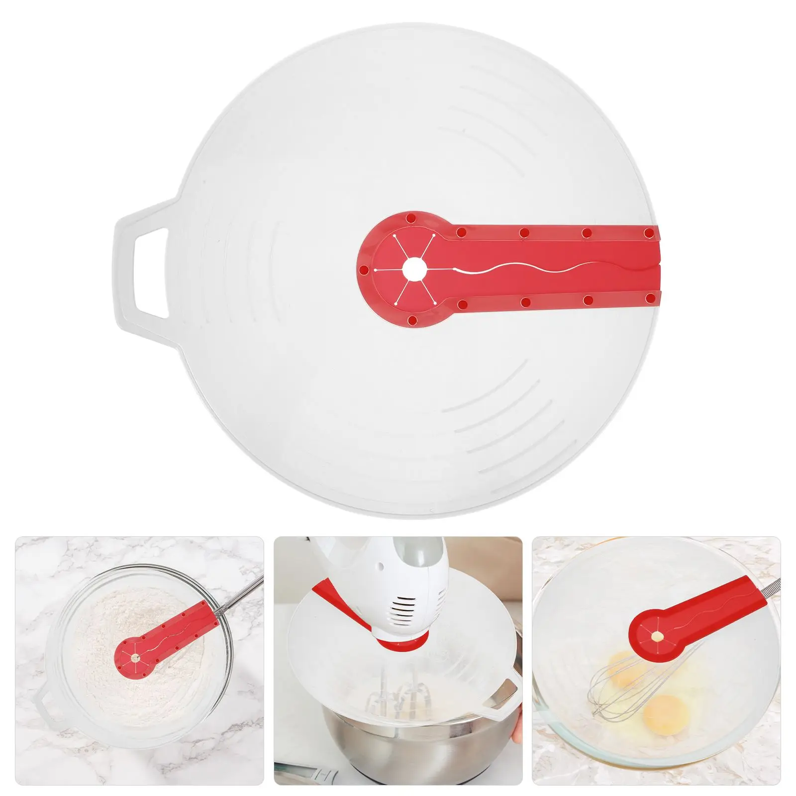 

Mixer Splatter Guard Whisk Mixing Bowl Lid Silicone Anti Splash Cover Cooking Kitchen Tool