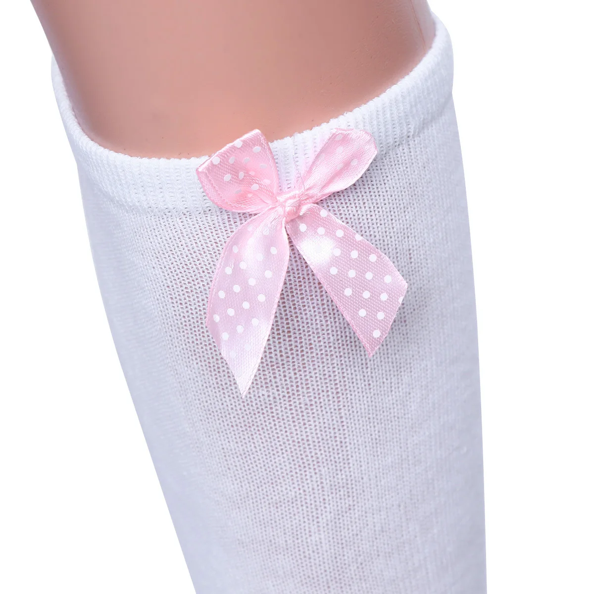 

1Pair Girls High Socks Thick Warm Cotton Over The Knee Bow Stockings Striped Knee Socks for 1-8 Years Free Size