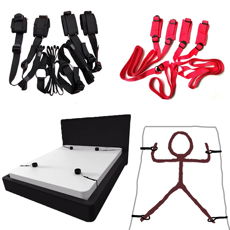 Volwassen Spellen 18 Erotica Binding Bondage Hand-En Voetmanchetten Conditionering Seks Gedwongen Gespleten Beenriemen Vrouwelijke Sm Volwassen Producten