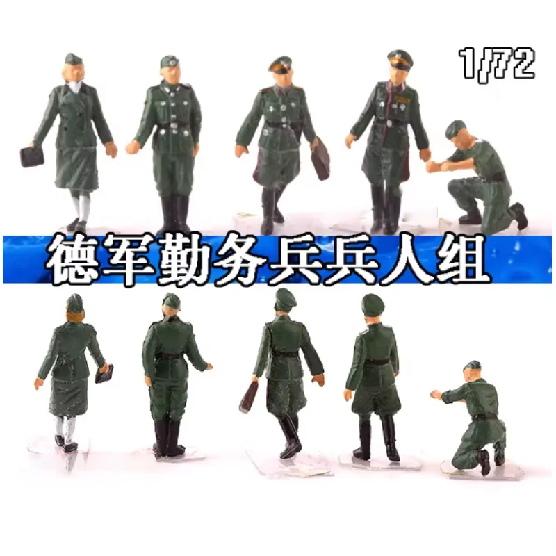

Масштабная модель 1:72 из смолы: Немецкий логистический персонал - 5 солдат, подходят для сцен с танками и вертолетами, коллекционные декоративные фигурки для демонстрации.