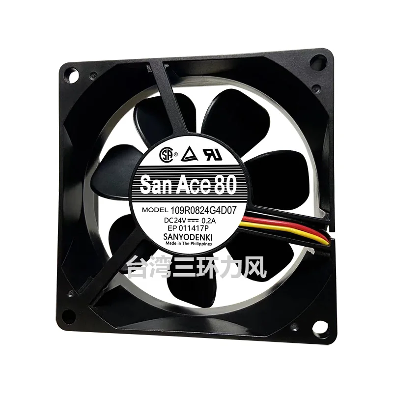 

Ltsf For SANYO DENKI 109R0824G4D07 DC 24V 0.2A 80x80x25mm 3-Wire Server Cooling Fan8cm