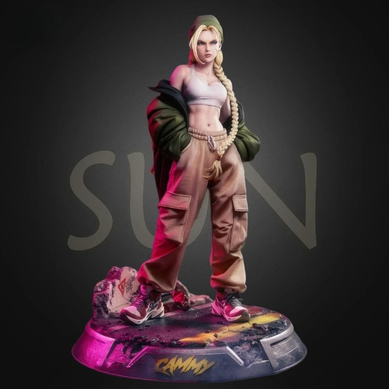 9/12/15/18/20/23cm Street Fighter 3D Printed Gk White Blank Model Fugurine DIY Coloring Self-assembly Miniatures Sculpture Model