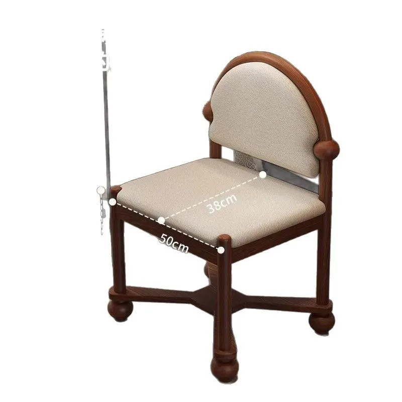 

Retro lamb wool restaurant back chair designer light luxury leisure chair