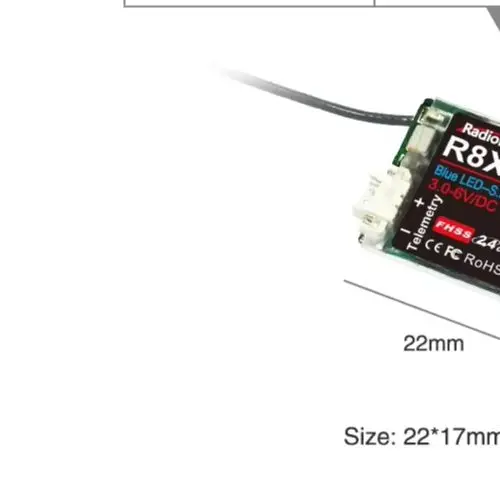 Radiolink 8 Channels Mini Receiver R8XM 2.4GHz Integrated Telemetry Vehicle Voltage 4000 Meters Control & Telemetry Distance