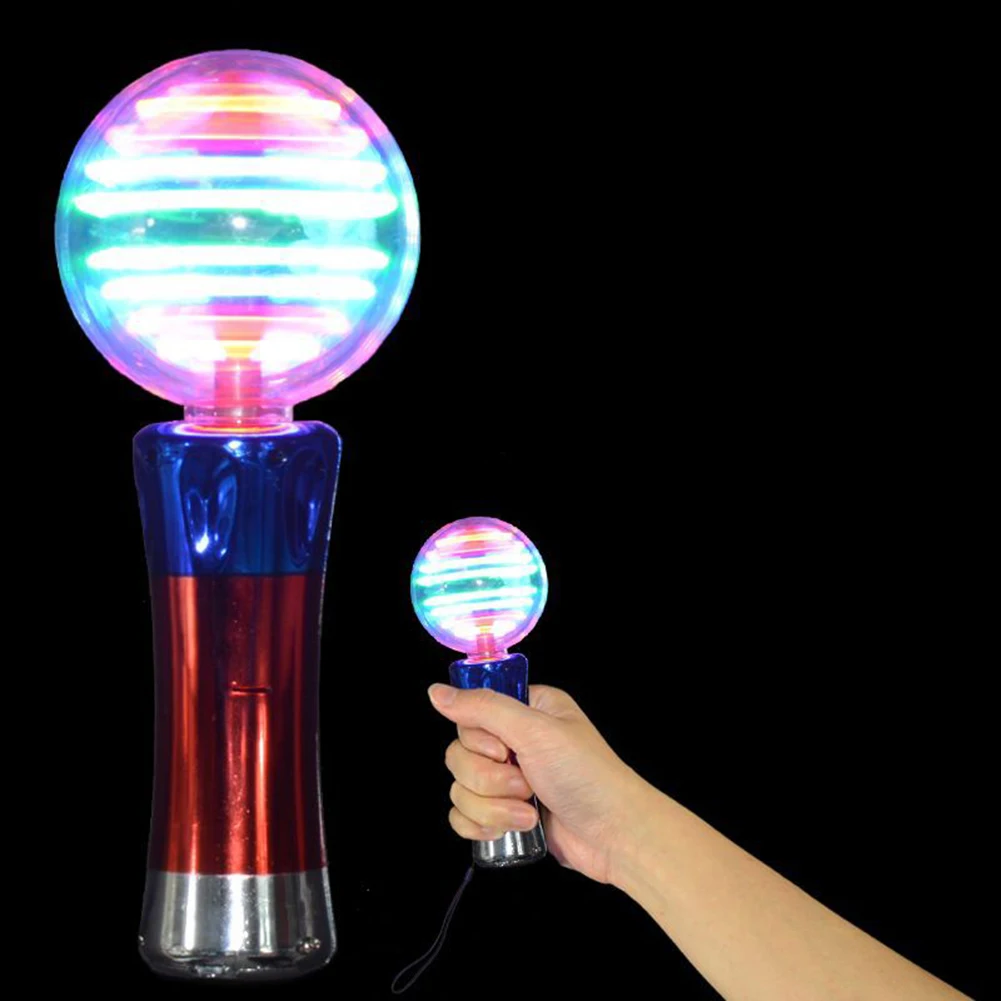 7.8 นิ้วกระพริบ LED Wand คอนเสิร์ต Glow Sticks Light Up Magic Ball ของเล่น Wand ที่น่าตื่นเต้น SPINNING Lightstick สําหรับวันเกิดเด็ก PARTY