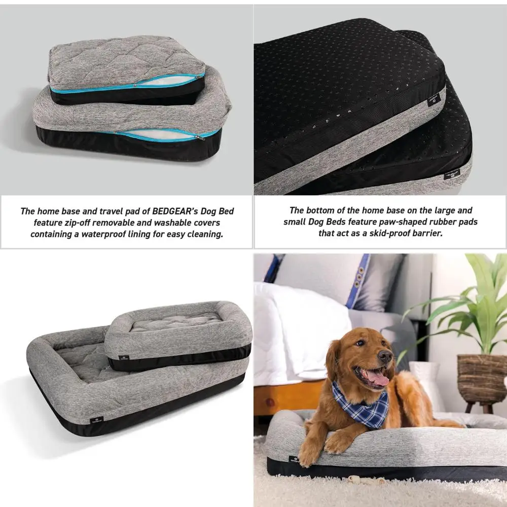 

Durable Washable Cover Pet Bed - Medium/Large Size, Removable Cushion for Travel