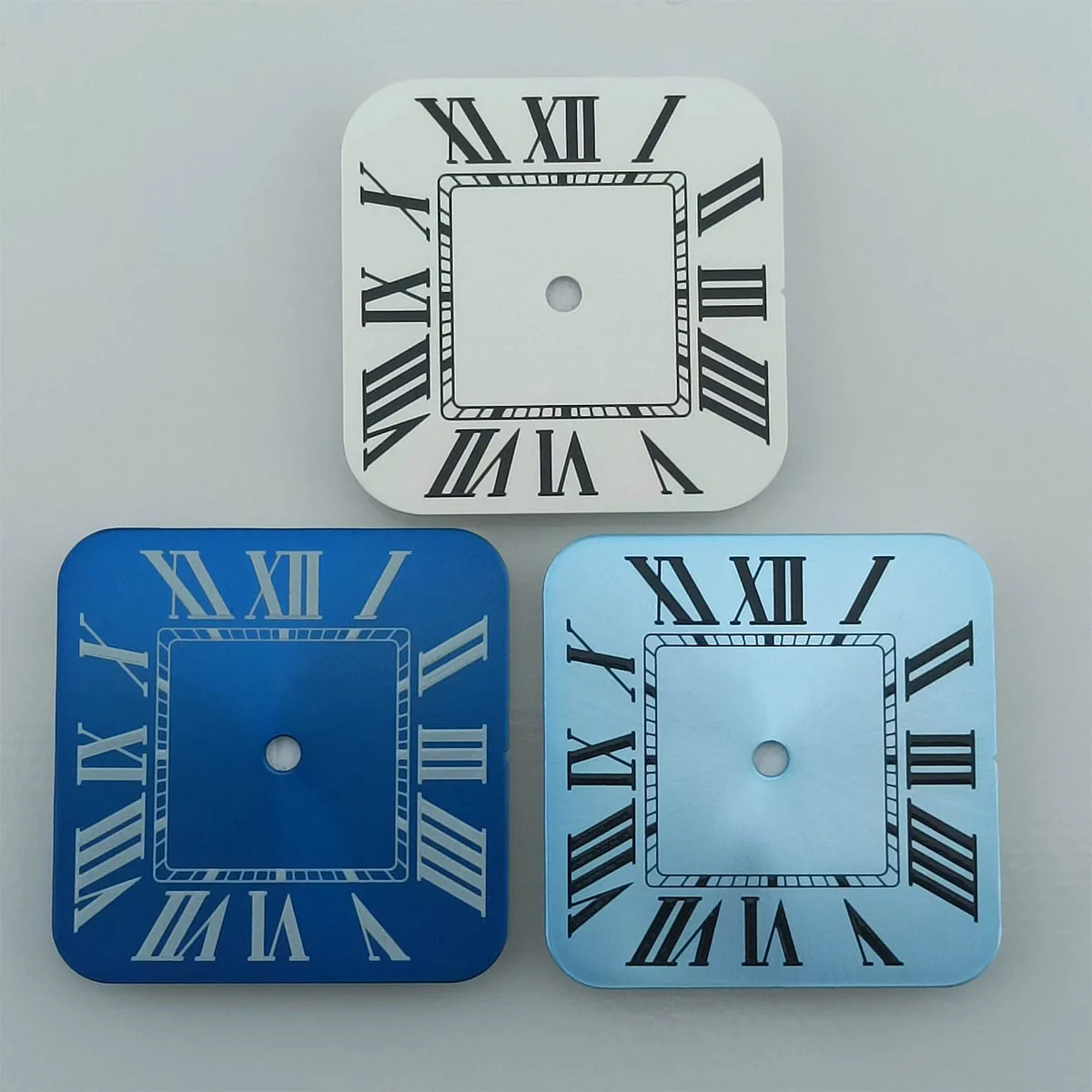 26.8mm Square Watch Faces Roman Numerals White Dial For Japanese nh35/36 Movement