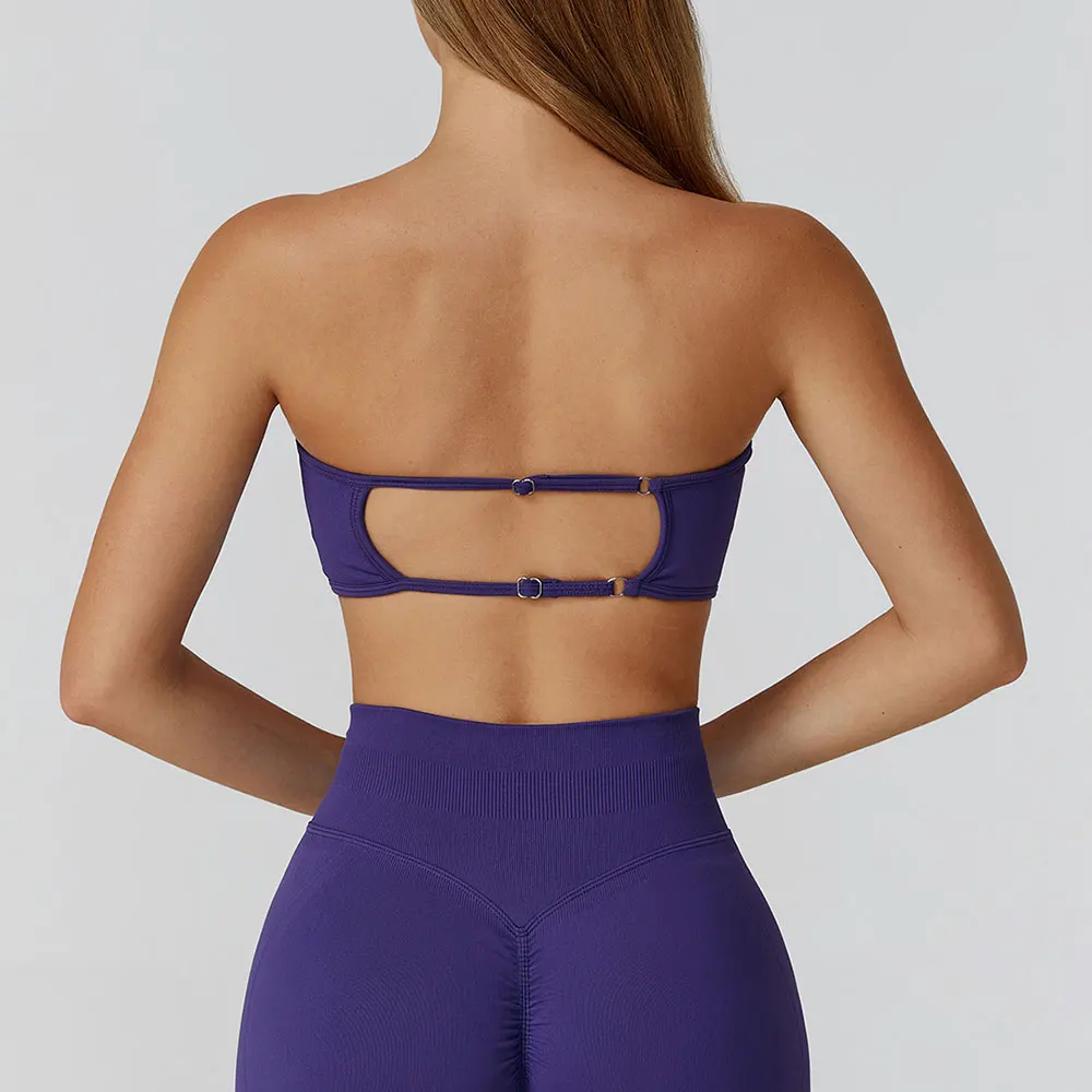 Dámské sportovní spodní prádlo bez ramínek, intimní fitness podprsenka, sportovní podprsenka zabalená do hrudníku, fitness topy, jóga podprsenka, sexy, nárazuvzdorná dámská - náhled 4