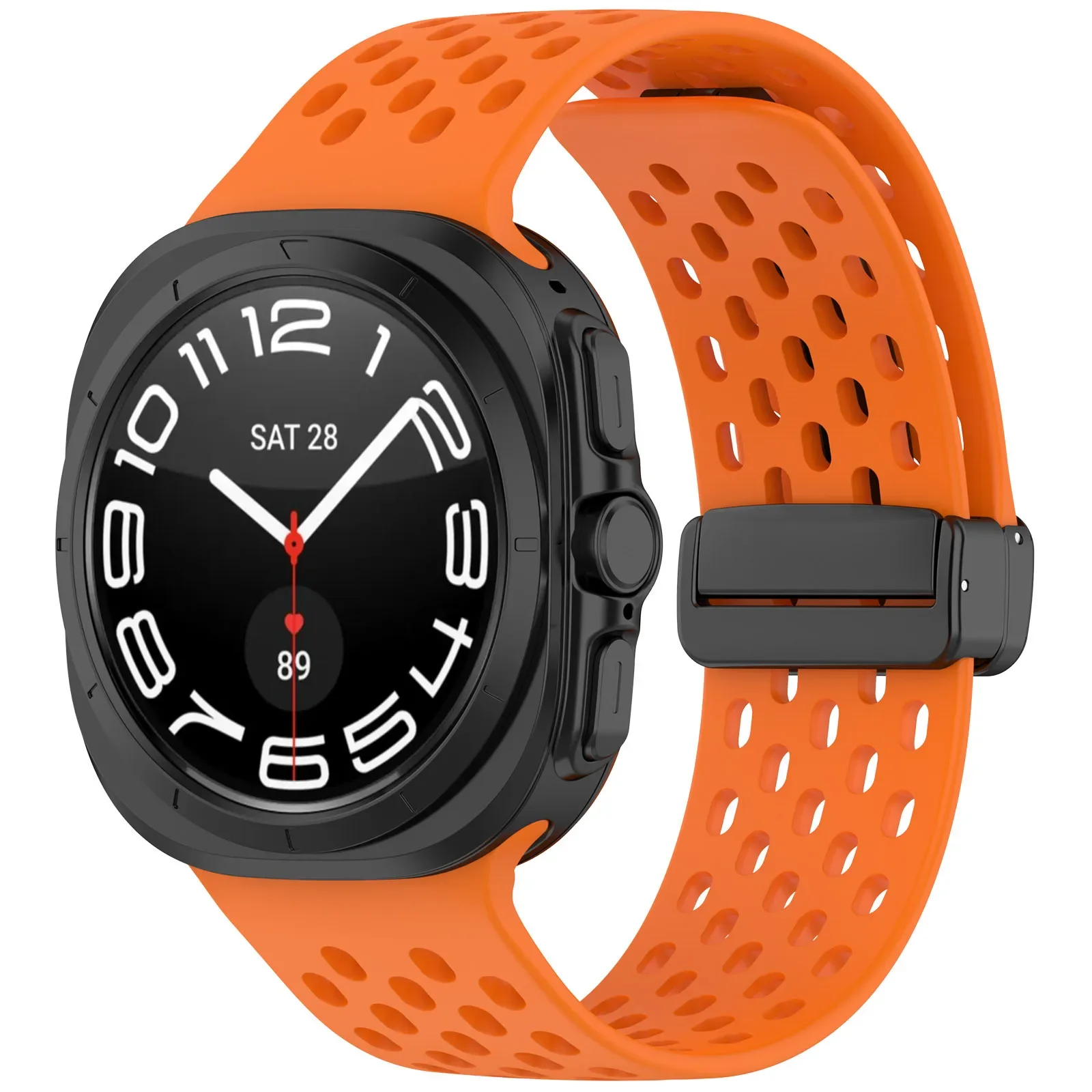 Pulseira magnética para Samsung Galaxy Watch, Pulseira, Band, No Gap, Silicone, 47mm, Ultra, Acessórios, 47mm