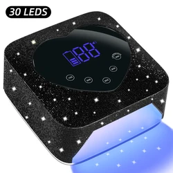 Rechargeable UV LED Nail Lamp for Manicure 30LEDS Gel Polish Drying Machine With Large LCD Touch Professional Smart Nail Dryer
