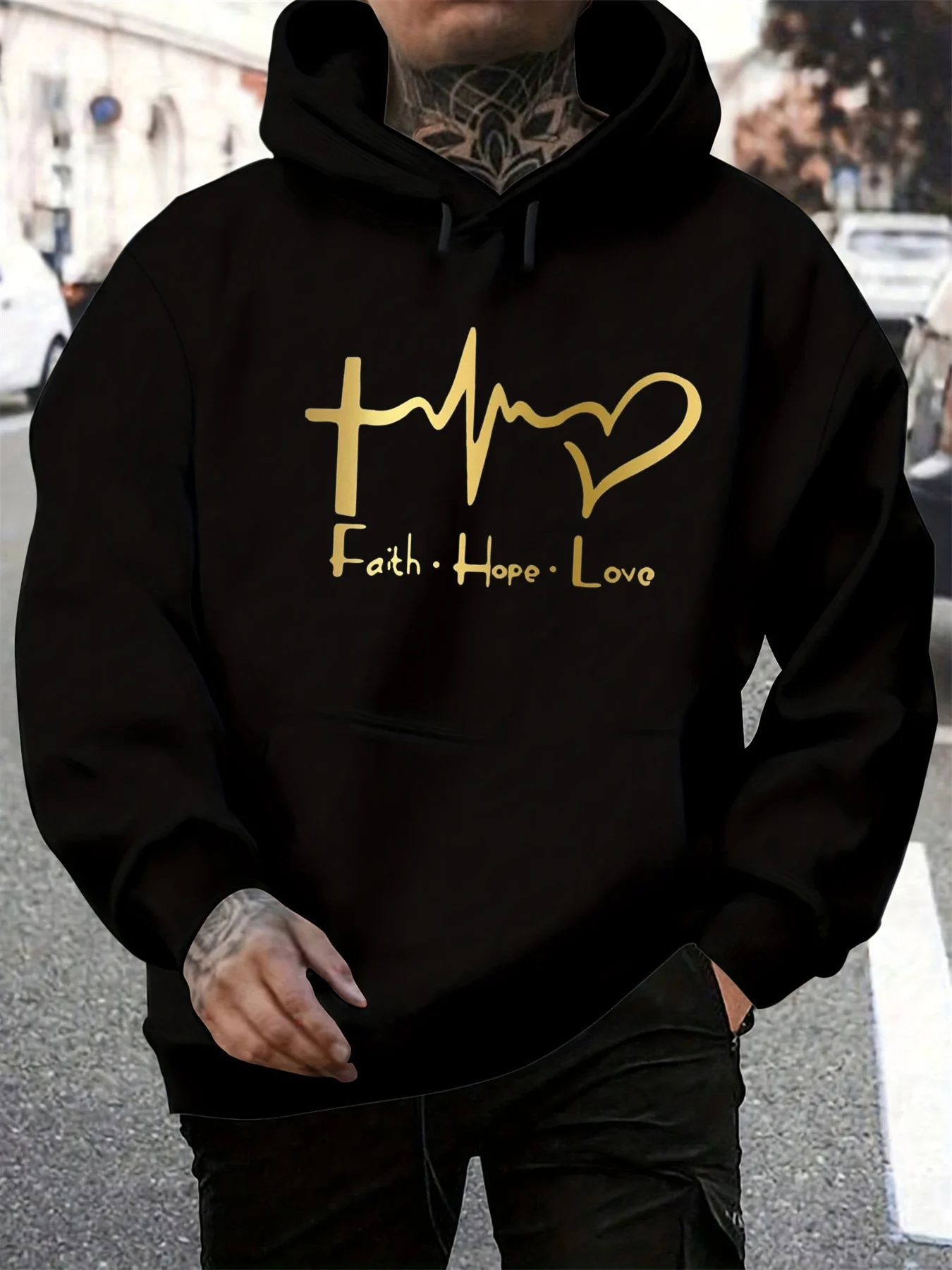 The 2025 Fashion New Letter Pattern Printed Design for Autumn and Winter Casual Sportswear Men's Pullover