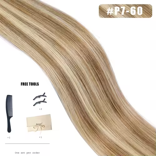 Genius Weft Human Hair Extensions 100G Double Drawn Blonde Bundles Invisible Straight Virgin Hair Weft Full End Top Quality - Image 12